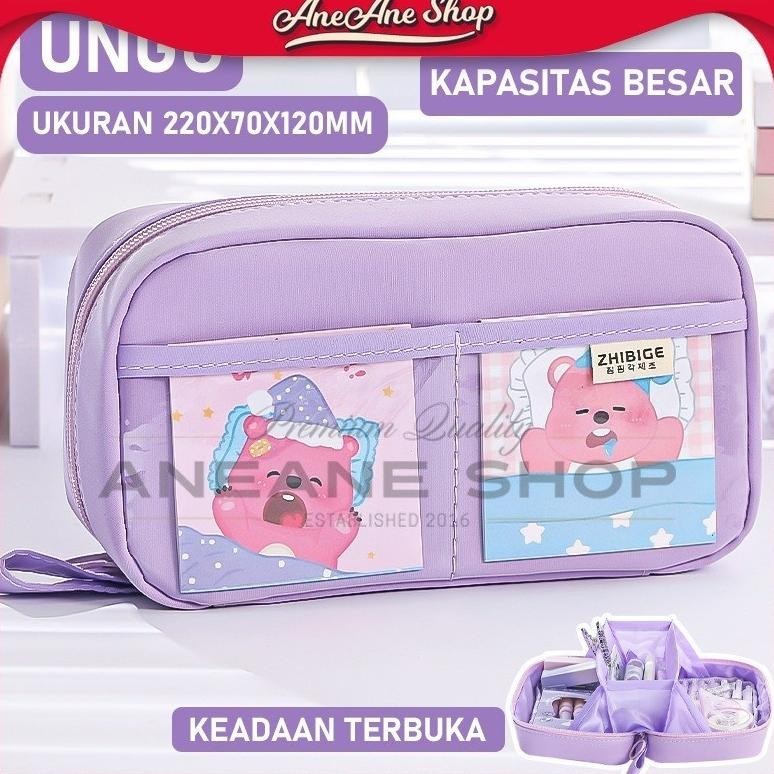 

PJJ-1621 Tempat Pensil Kanvas Kapasitas Besar ZHIBIGE / Tas Penyimpanan Alat Tulis Multifungsi Ukuran 22x12x7 Warna Pastel Viral