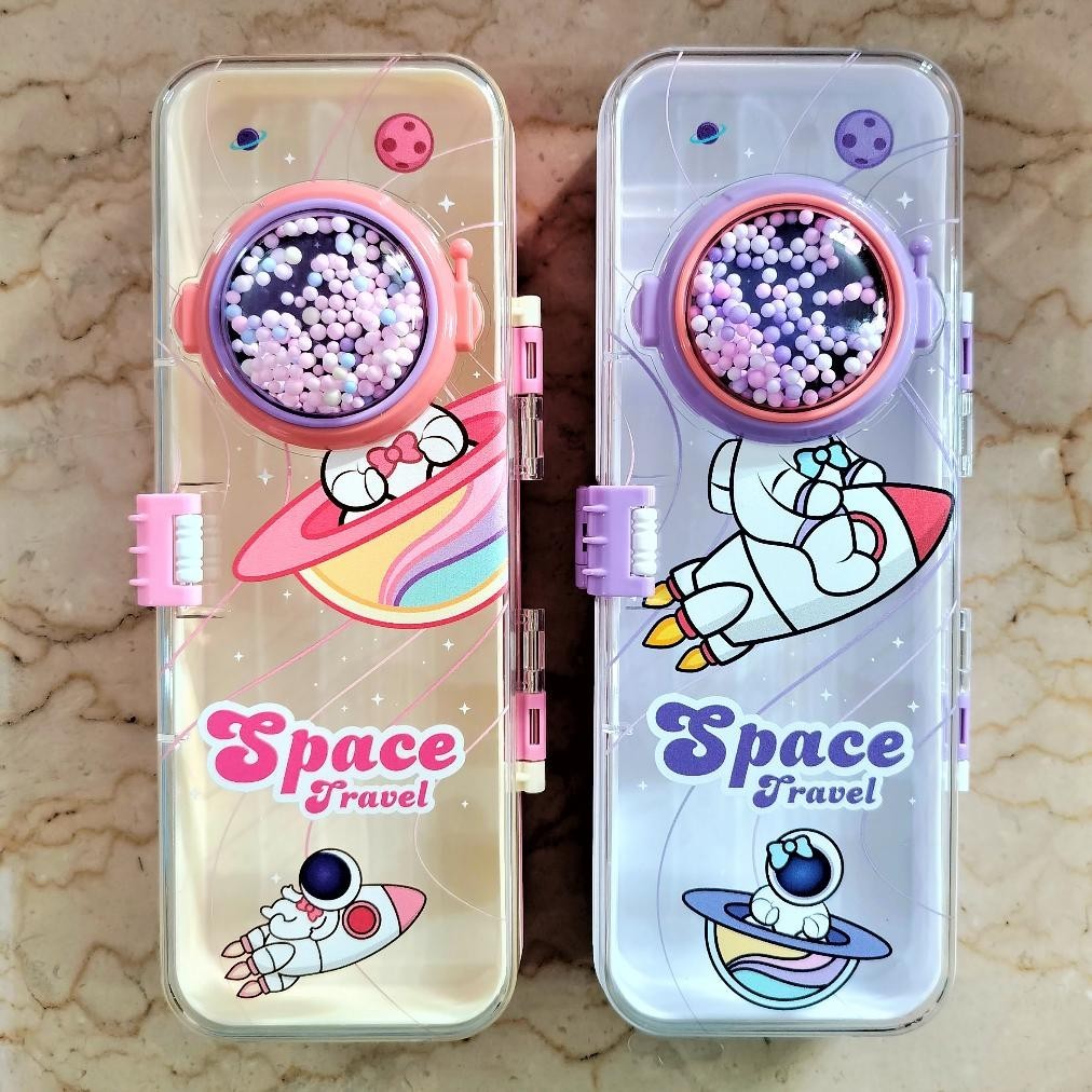 

bas-12 Kotak Pensil Mika 2 Susun 35286 35289 / Tempat Pensil / Tepak Pensil / Boks Pensil / Box Pen / Pencil Case Viral