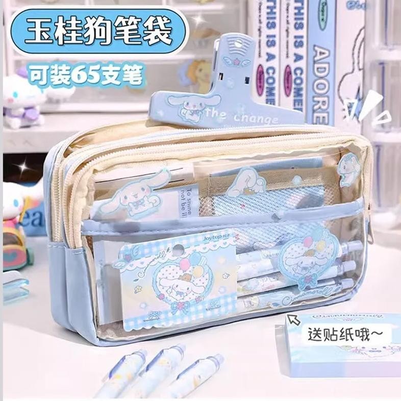 

eq-77 Tempat Pensil Cinnamoroll Baru Sanrio Anime My Melody Kuromi Penyimpanan Alat Tulis Siswa Perlengkapan Sekolah Ins Kawaii Hadiah Lucu Hemat