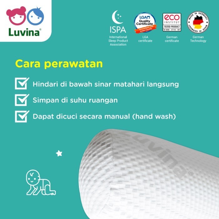 Far Luvina Bantal Guling / Bolster Latex Anak / Toddler 1.5-4 Tahun