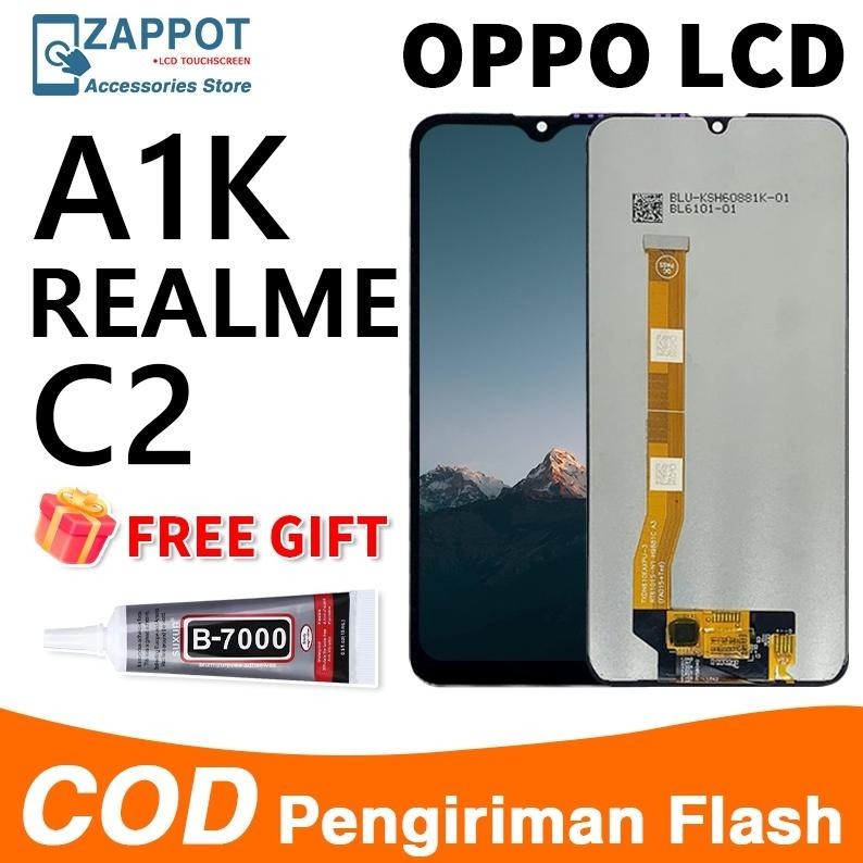 (DISKON) ORI 100%LCD OPPO A1K/REALME C2/ ORIGINAL FULLSET TOUCHSCREEN ASLI LAYAR HP COPOTAN