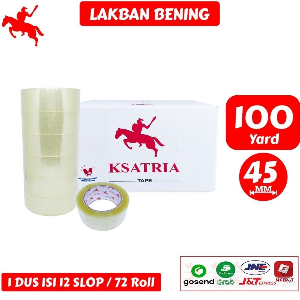 

[TERMURAH] Lakban OPP Tape / Lakban Bening Dunia Packing Tape 100 Yard (1 Slop) -COD