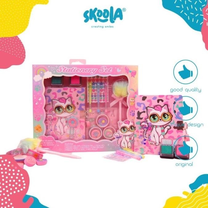 

Skoola Stationery Set Alat Tulis Anak Perempuan Animals - Stani Staci KS88