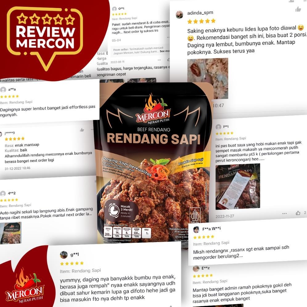 

FE24 Mercon Merah Putih - Set Duet Nendang II Oseng Mercon Daging + Rendang Sapi Berkualitas
