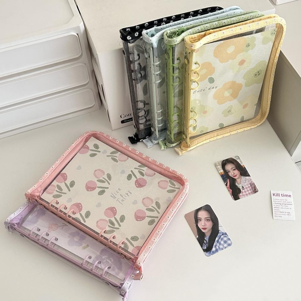 

DWL-49 Binder A5 Binder A6 Zipper Photocard Binder 6 Ring atau Binder Album Photocard Hemat