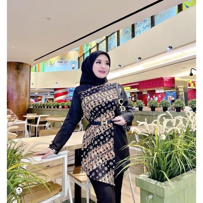 blus kombinasi batik cap/b34/by positive boutique