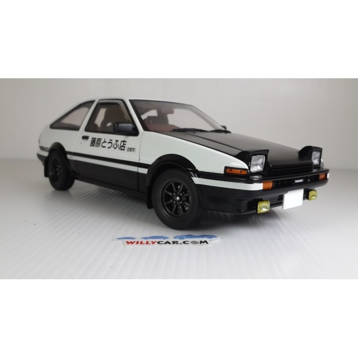 Ane Diecast / Miniatur Mobil Autoart Toyota Trueno Ae86 Initial D Skala 18