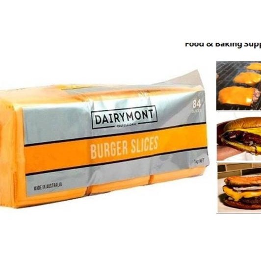 

Dairymont Red Cheddar Cheese, Keju Burger Slice 1 Kg- 84 Slices