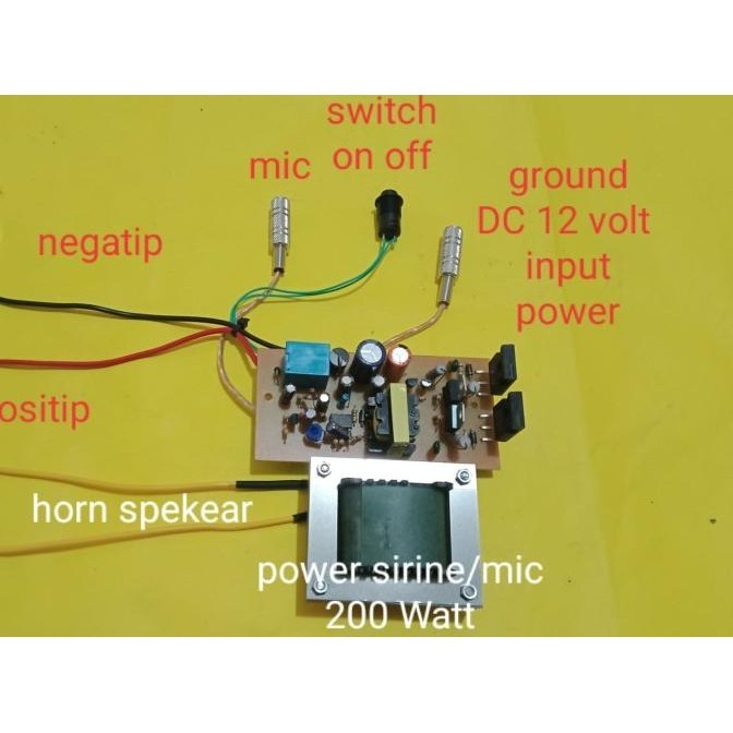 Kit Power Ampli Sirine Mic 200 Watt