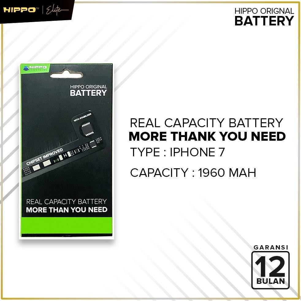 (PROMO) Hippo Baterai Baterry 100% ORI iPhone 7 1960Mah Original Batere Premium Batu Batre Batrai Ha