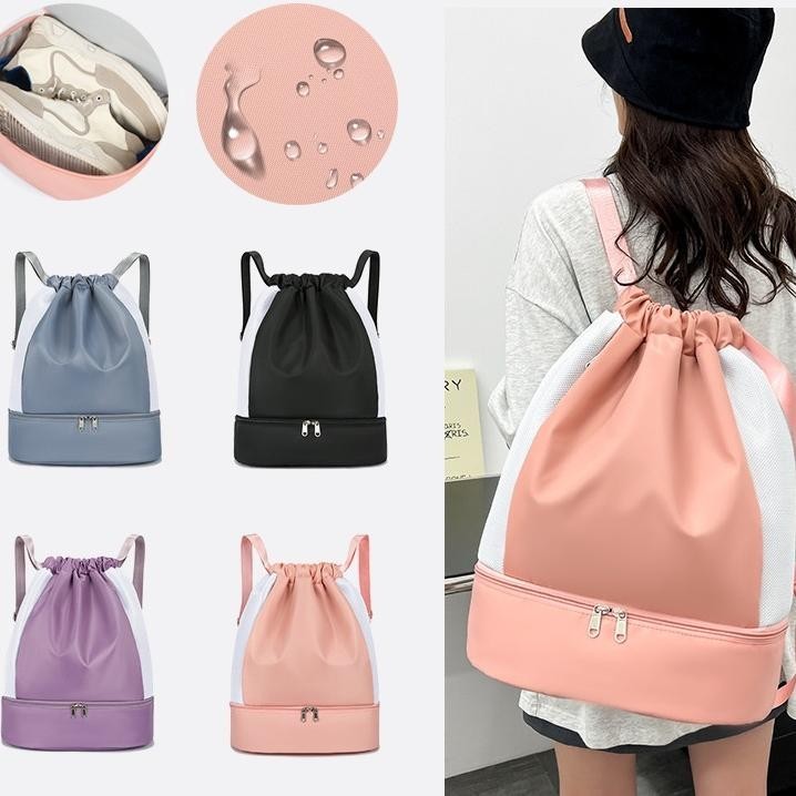 Tas Perjalanan / Tas Ransel / Tas Olahraga / Ransel Serut / Tas Kapasitas Besar / Pesahan Basah Dan 