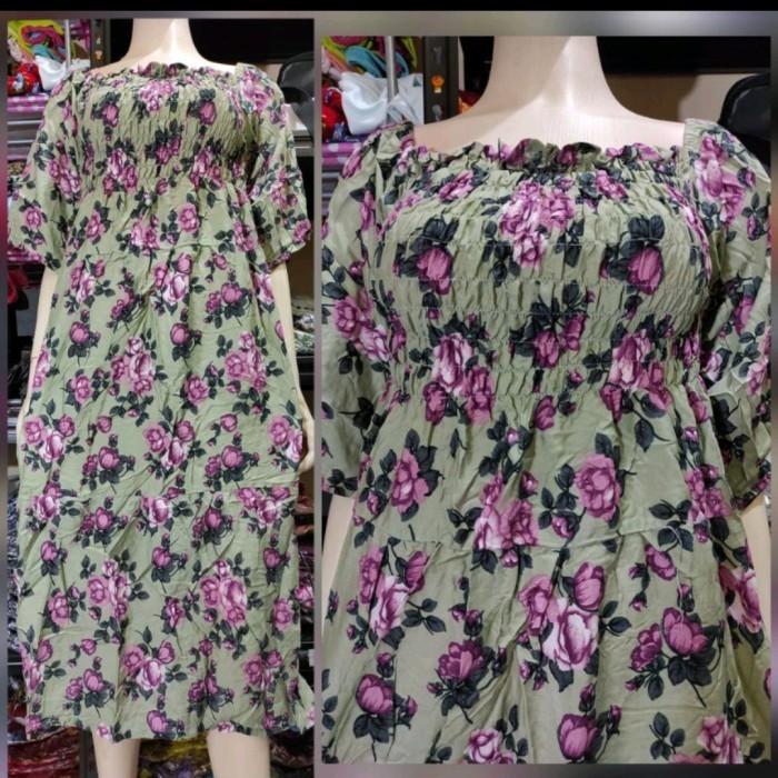 Belilah Daster Bali Kerut Jumbo Rok N Ld 120Cm A10