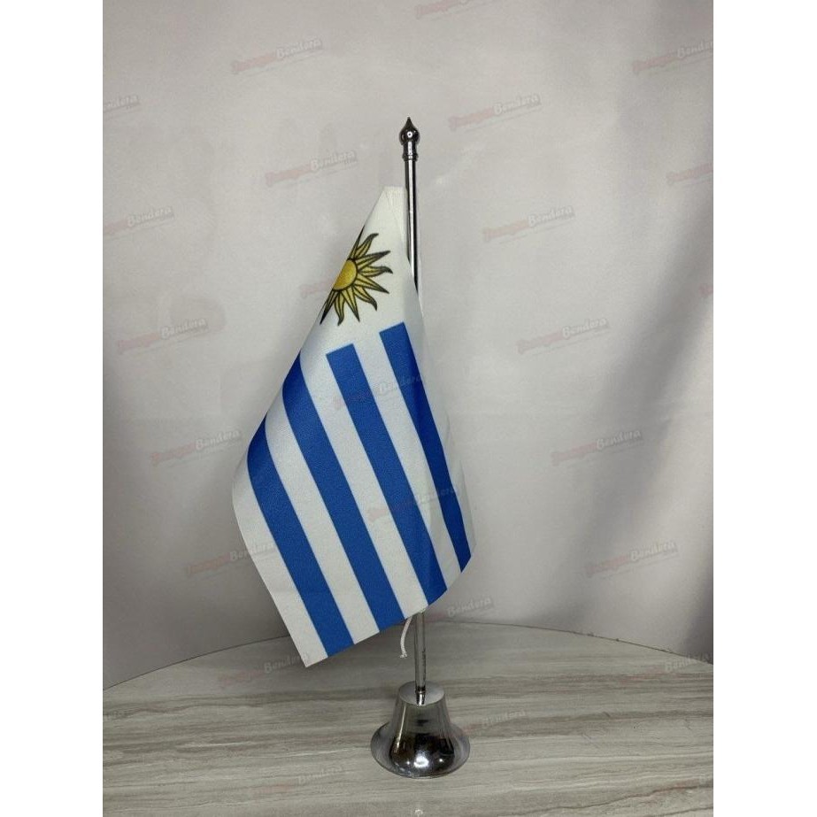 ------] Bendera Meja Uruguay + Tiang Pataka Meja