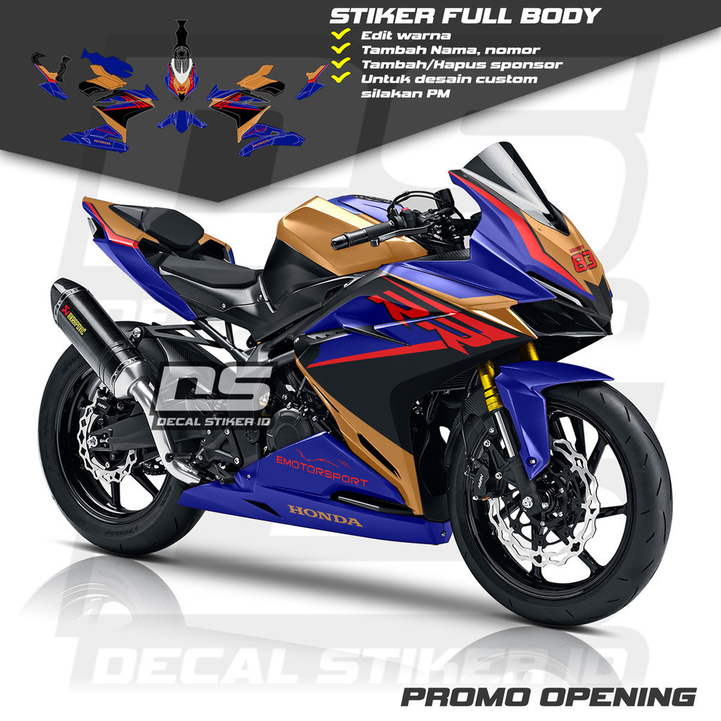 Decal cbr250rr full body keren stiker cbr250rr full body keren striping cbr250rr terbaru decal cbr25
