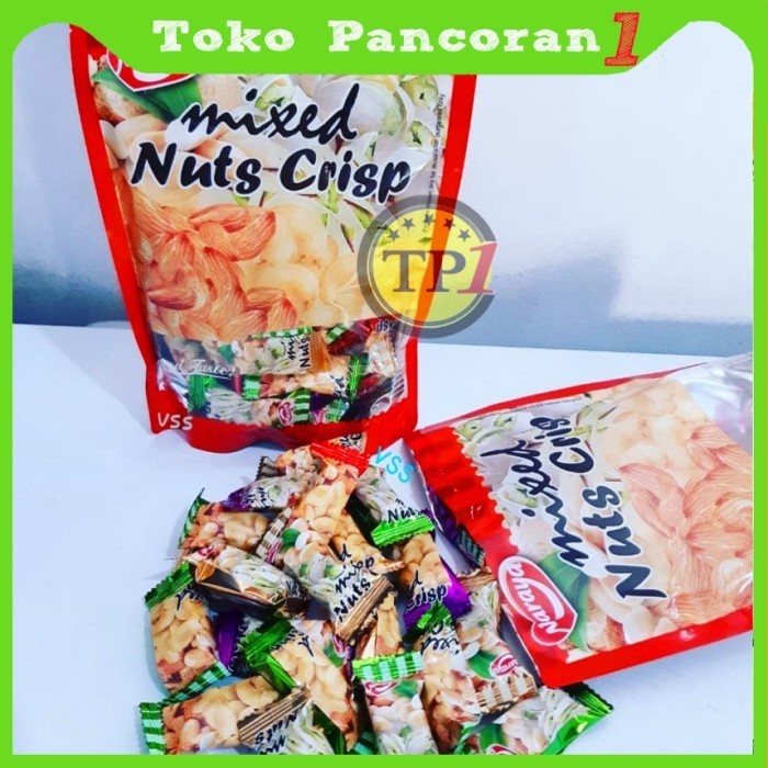 

NARAYA MIXED NUTS CRISP Permen MIX NUT Mede Almonds Pistachio 400g K02