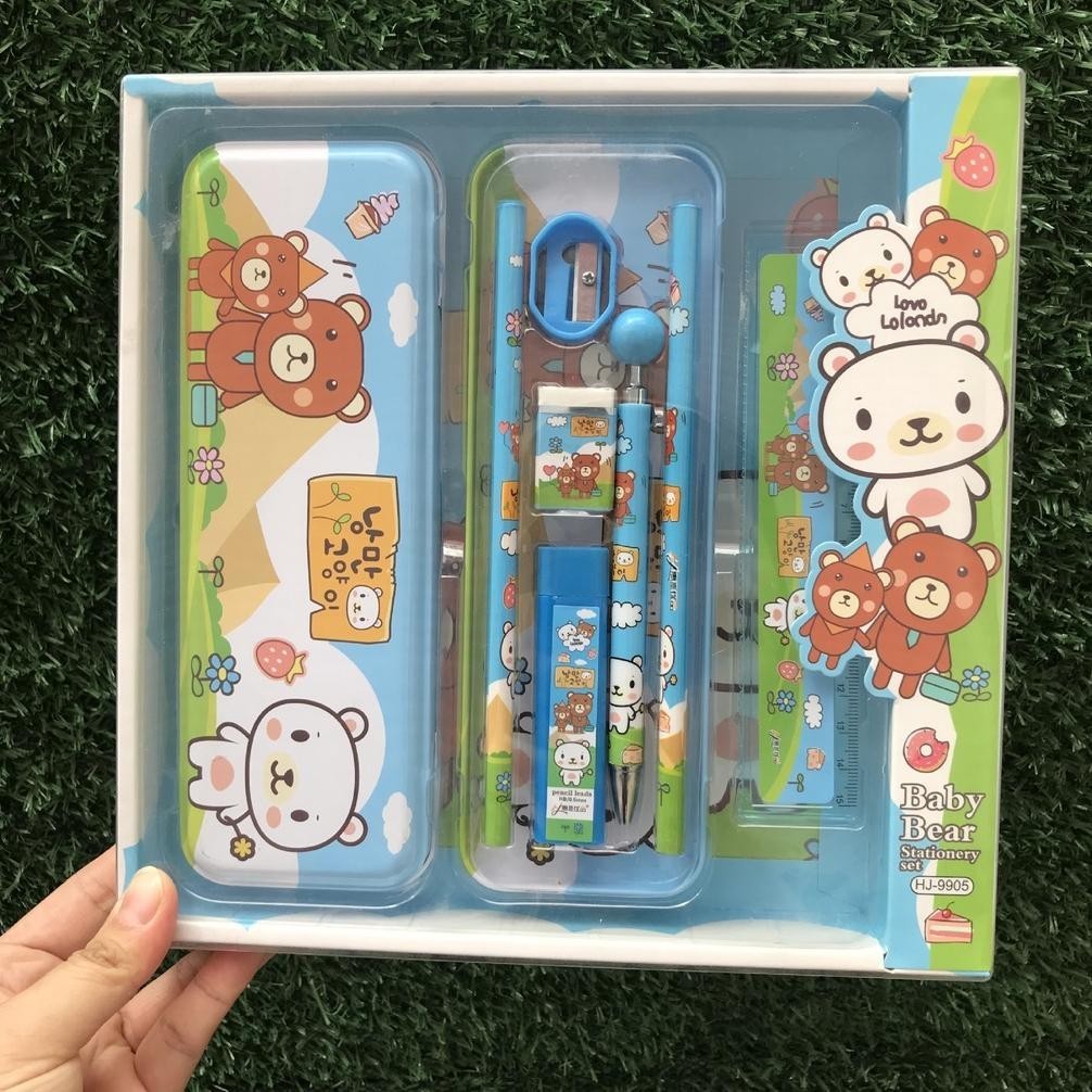 

Cod Alat Tulis Kotak Pensil Anak Full Set 7In1 Cute Stationery Untuk Hadiah Anak / Sekolah / Kotak Pensil / Alat Tulis Cod