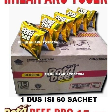 

Potabee Keripik Kentang Beef Bbq Renceng - ( Harga 1 Dus )