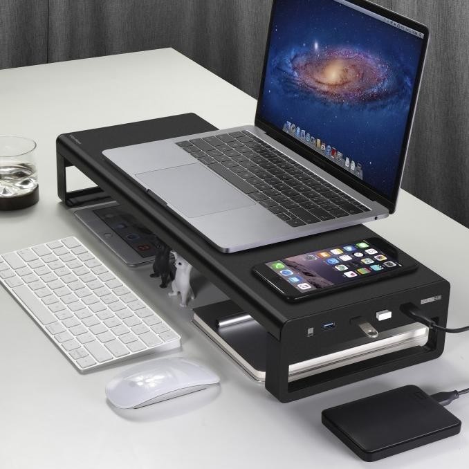 Triple W Meja Laptop + 4 USB Quick Charging| Portable Monitor Komputer