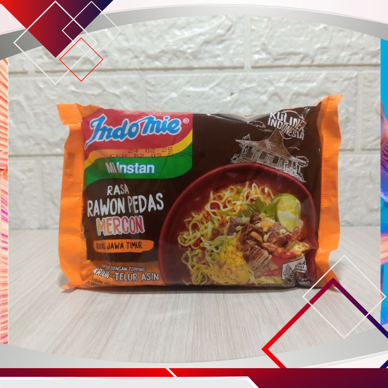 

Indomie Rasa Rawon Pedas Mercon 75gr .