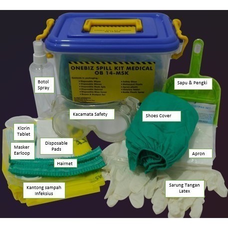Spill Kit infeksius APD Rumah sakit infeksius APD Klinik, Puskesmas
