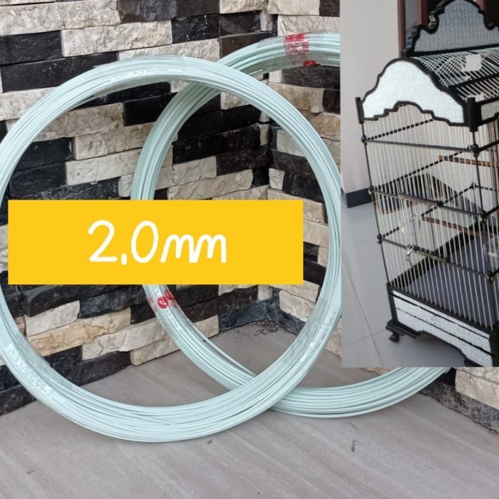 Jeruji Fiber Putih 2.0Mm Berat 1Kg Untuk Sangkar/Layangan Naga Dll