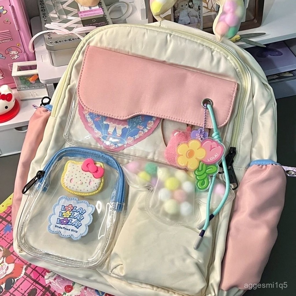 Tas Ransel Sekolah Lucu Korea Style Backpack Tahan Air/tas transparan wanita import/Backpack Anak Pe