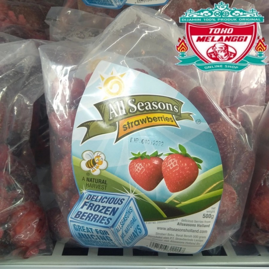 

All seasons Strawberries Frozen 500 gr | Buah Strawberry Beku Berries