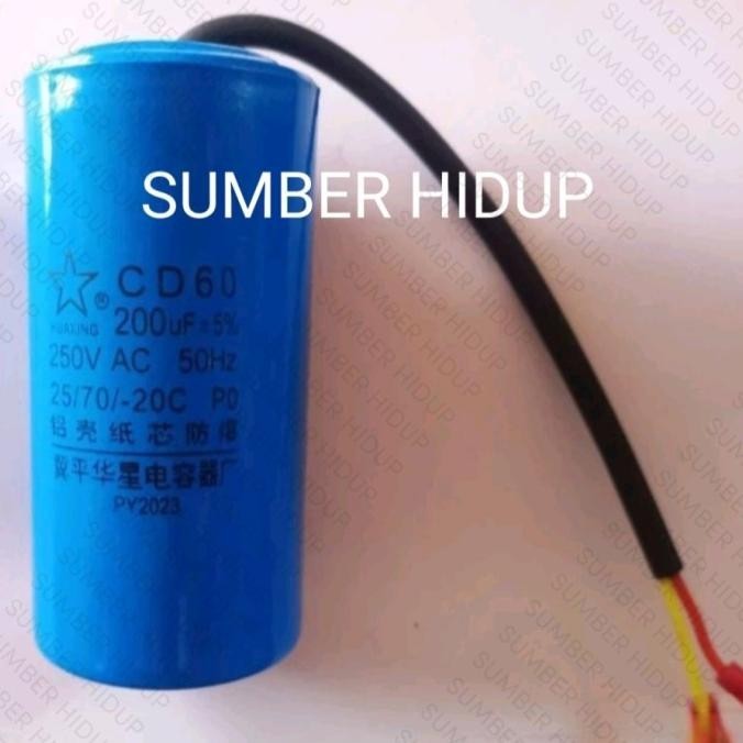 Kapasitor Cd60 200Uf 250V Ac Capasitor 200Mfd 200 Uf Mfd 250 V Cd-60