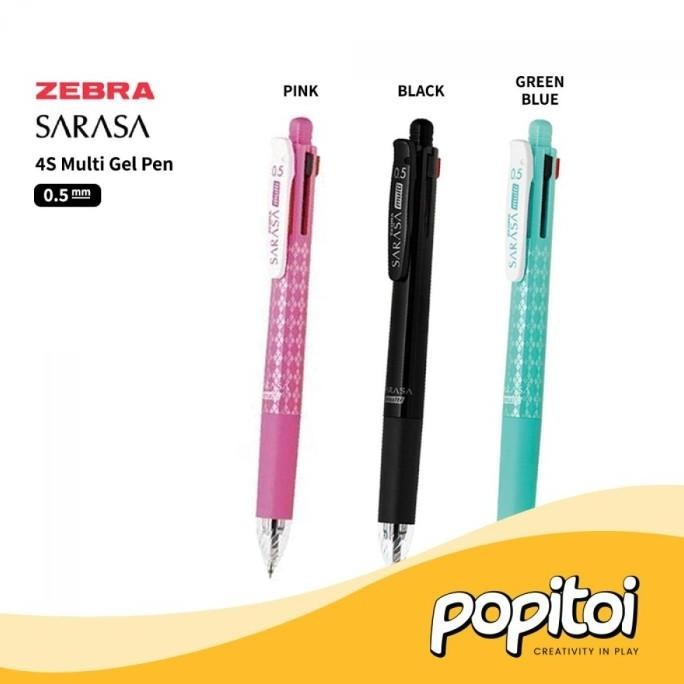 

Zebra Sarasa 4S MultiGelPen0.5mm 4 Pulpen Pensil Fungsi Bolpen TA
