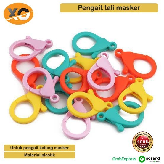 

Ready oke] Pengait Tali Kalung Masker Kokot Udang Sintetis Plastik Pengait Kalung