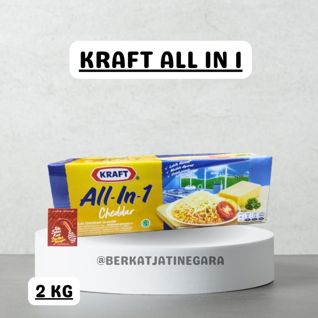 

(DISKON) KEJU KRAFT CHEDDAR ALL IN ONE 2 KG