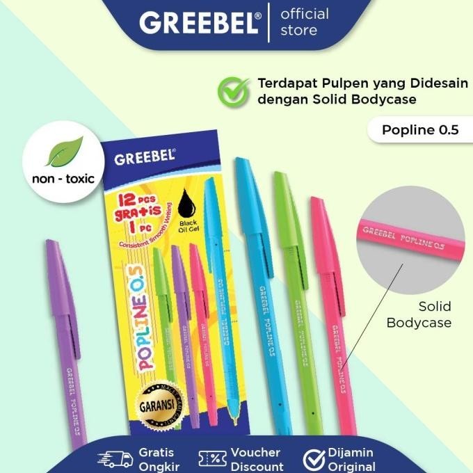 

GREEBEL Bundling 2 Lusin Ballpoint (12+12)/Paket Pulpen/Ballpoin/Pena
