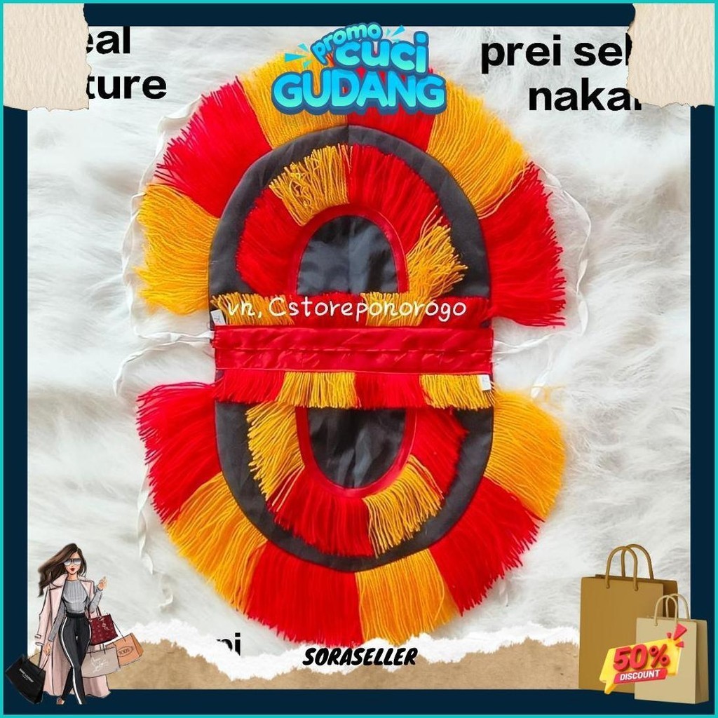 (Ola) Baju Reog Anak Satu Set / Baju Ganong / Baju Reog / Baju Setelan / Kostum Ganong / Ganongan / 