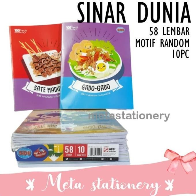 

Buku Tulis Garis Dua Sinar Dunia 58 lembar 1pak