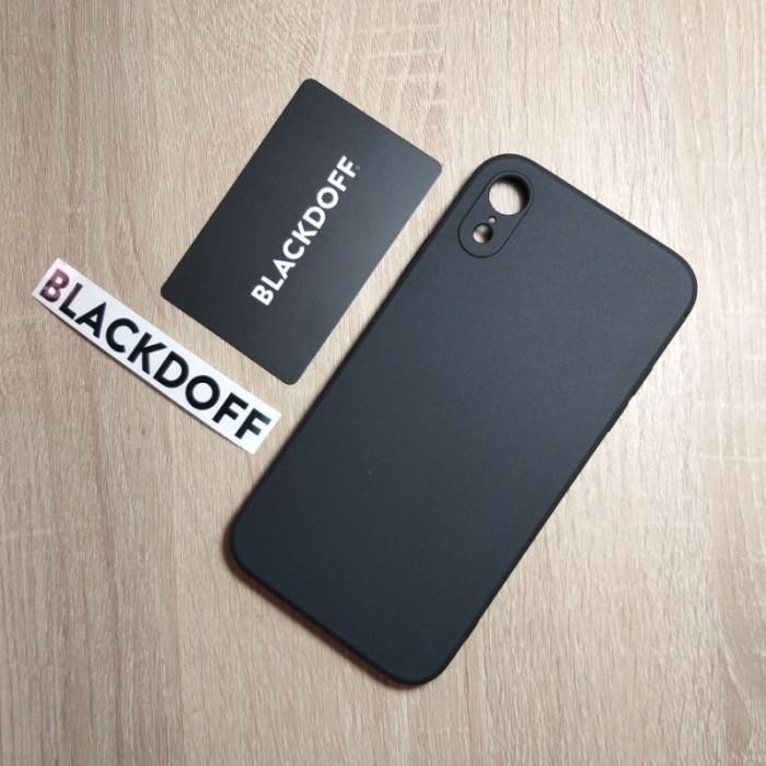 Case iPhone XR BLACKDOFF Model Kotak Logo Original Terbaru Import Premium