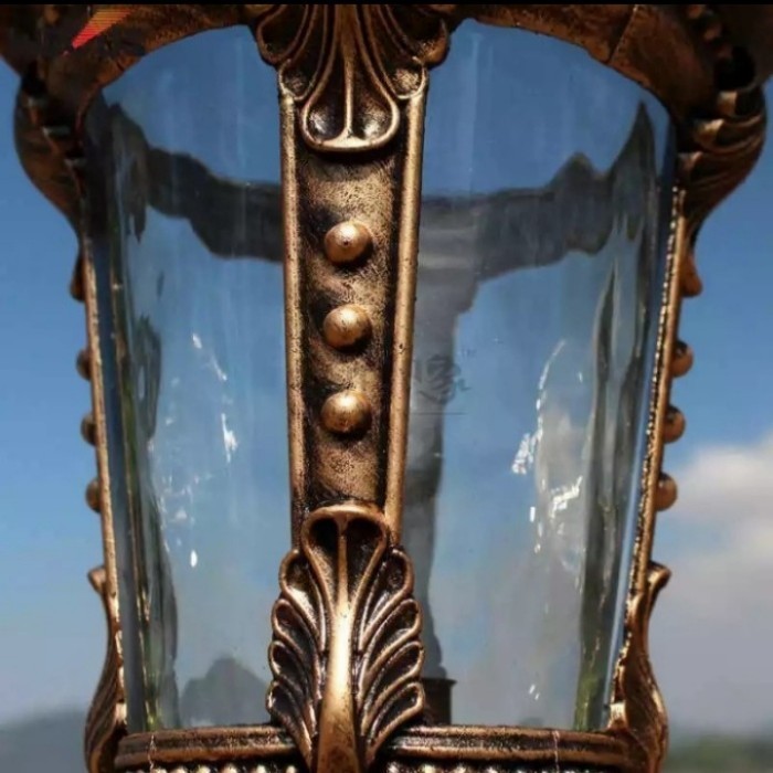 Lampu Taman Outdoor-Lampu Taman Tiang 1150 BsGold Antik Lampu