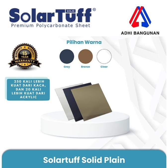 KANOPI ATAP SOLARTUFF SOLARFLAT POLYCARBONATE SOLID 1.2MM / 3MM / 6MM