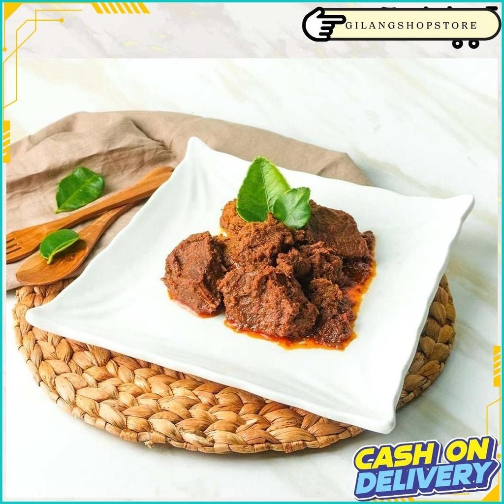 

Rendang Daging Sapi (300 Gram) Kemasan Vacum Press Frozen Food Premium Original Produk