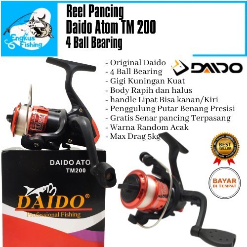 Paket Set Lengkap Pancing Reel Daido, Joran 1,5M & Tas (Banyak Bonus)