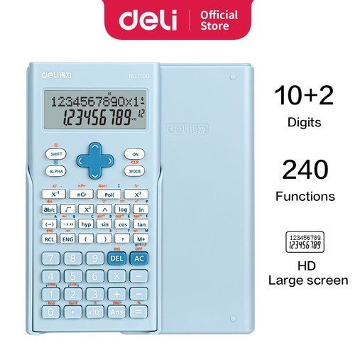 

Ready Deli Scientific Calculator Kalkulator Ilmiah 12 Digit 240 Fungsi 1700