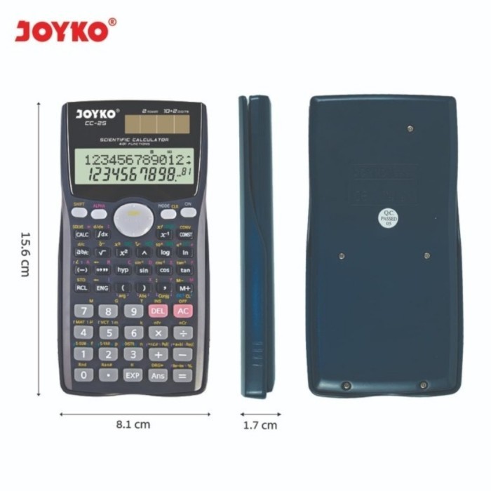 

Ready JOYKO CC 25 Kalkulator Ilmiah 401 Func / Scientific Calculator CC25