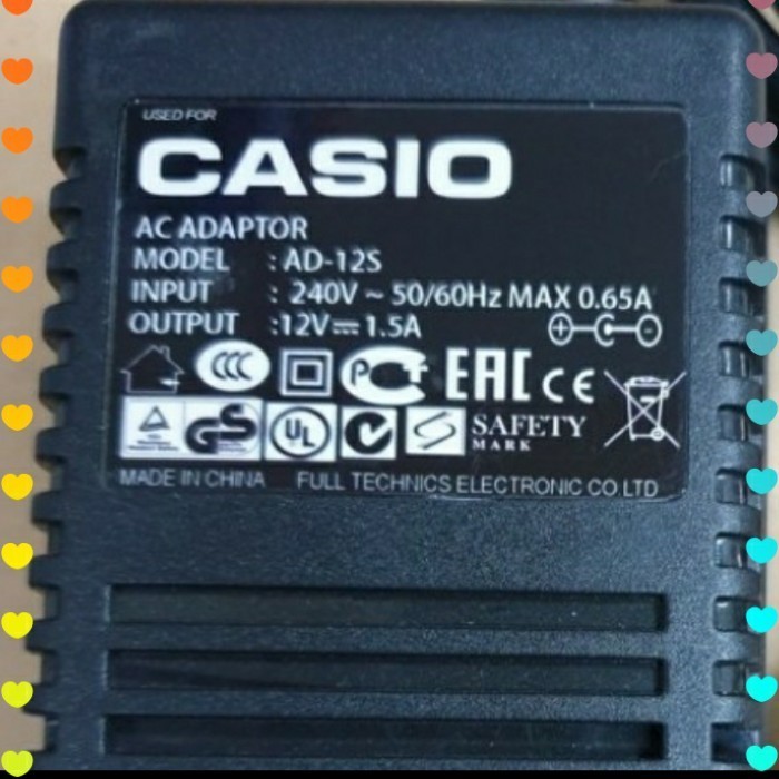 Ac Adaptor Keyboard Casio Ctk 6200 Ctk 6000 Ctk 7000 Ctk 7300 Ctk 6250