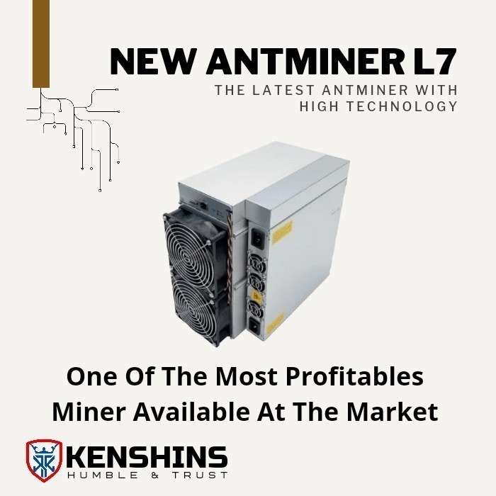 Ready Stock Bitmain Antminer L7 (9500 MH) ASIC Miner BNIB, Termurah Dan Terbaik
