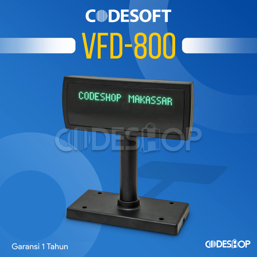 CUSTOMER DISPLAY INDOMARET POLE DISPLAY CODESOFT VFD