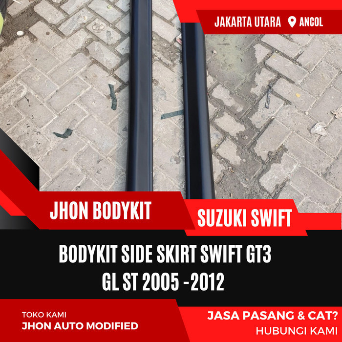 Bodykit Side Skirt Swift Gt3 Gl St 2005 -2012 Bodykit Swift Add On Gratis Ongkir