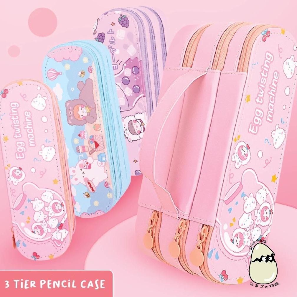 

Ex45 Tempat Pensil Kotak Pensil 2 Layer dan 3 layer Korean Style Pensil Case l Chibi Cute Pencil Case / Korean Style Kotak Tempat Pensil Besar Dengan Resleting / Muat Banyak / Big Capacity With Zipper Terlaris