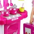Mainan Anak Kitchen Set Koper Besar Pink / Mainan Masak-Masakan
