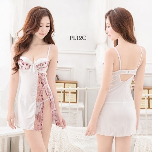 BERGARANSI LINGERIE SEXY NIGHTGOWN BAJU TIDUR SEXY PREMIUM LACE PUTIH PL12C