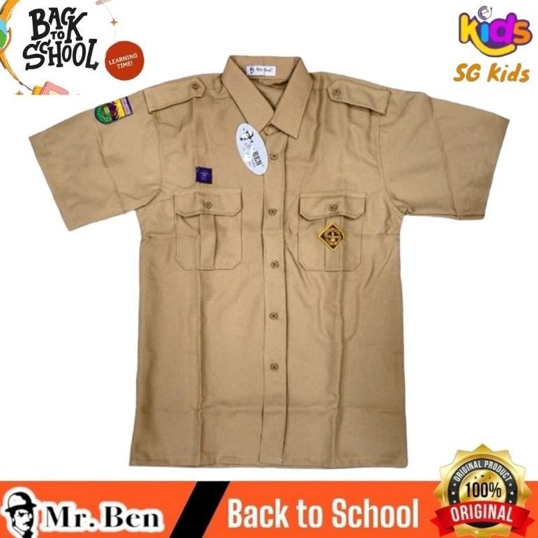 

FUZ-611 MR.BEN Baju Kemeja SMP SMA Pramuka Rapilo SNI Lengan Pendek Laki Laki // Baju Pramuka // SERAGAM SEKOLAH Viral