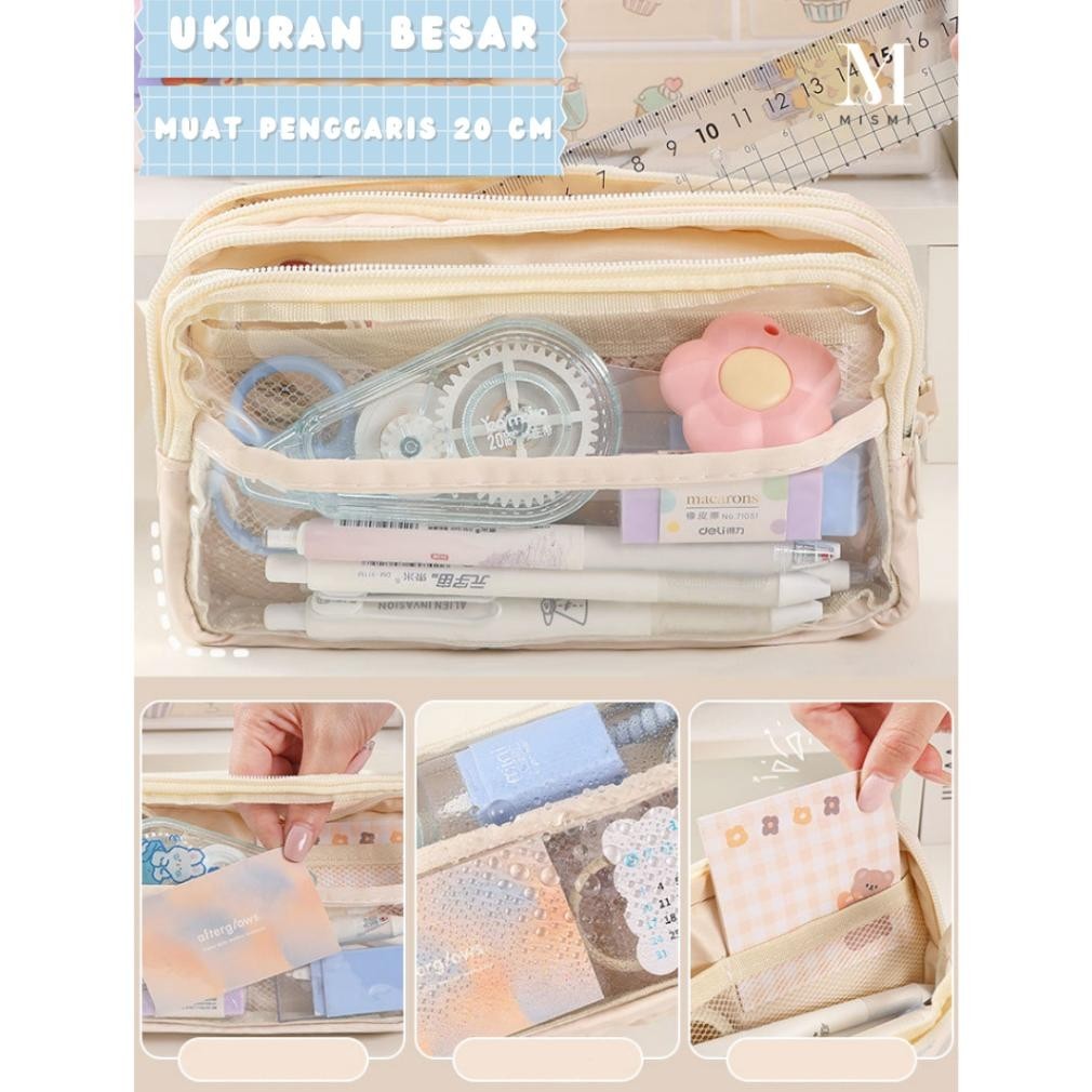 

CQ37 Mismi Hema Pencil Case Dual Slot Kapasitas Besar Tempat Pensil Sekolah Stylish - PC5H Murah